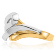 thumbnail image 3 of 14K Solid Two Tone Gold Chunky Dome Statement Ring, 3 of 8