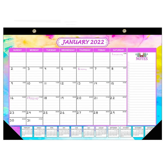 Large Writing Space Monthly Planner, Wall Hanging or Desk Calendar 2025 with Clear Organization, for Effective Scheduling, Archival-Quality Pages, Julian Date, 12 Months, Acid-Free Paper