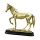 thumbnail image 2 of Escultura de caballo, adorno de mesa, estatua creativa de animal coleccionable para dormitorio Oro, 2 of 9