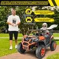 thumbnail image 4 of Farmdex 4WD 24V Ride on Toys 2 XL Seater Kids Ride on Cars w/ Remote Control, 4*200W Motor, Electric Off-Road UTV 7AH Battery Powered 4-Wheeler Vehicle w/ Bluetooth, Music, 3-Speed, LED Light, Orange, 4 of 12