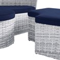 thumbnail image 4 of Modway Scottsdale Canopy Sunbrella® Outdoor Patio Daybed in Light Gray Navy, 4 of 9