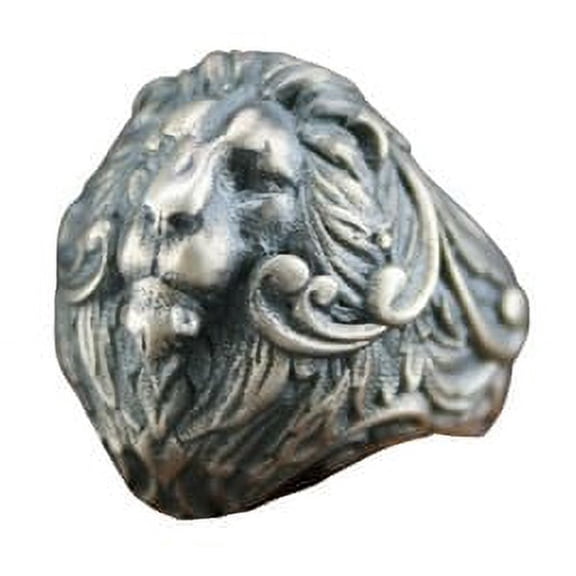 Roarsilver 925 Sterling Silver Lion Figurine Ring: Elegant and Powerful Silver Lion Details | 10