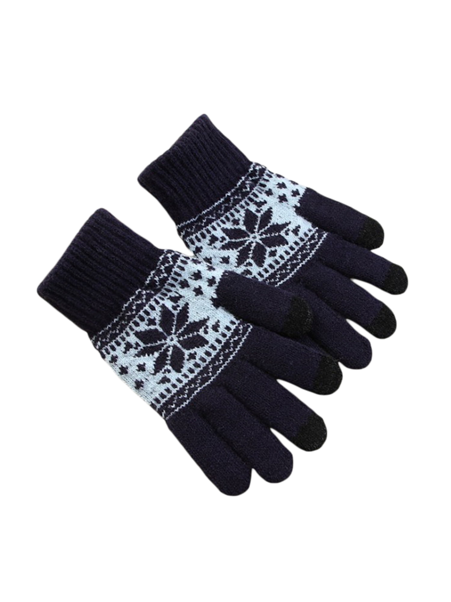 Winter Warm Full Finger Screen Gloves Smartphone Testing Knit Magic Mitten 
