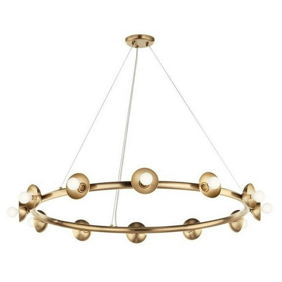 12 Light Chandelier in Modern Style-4.25 inches Tall and 42 inches Wide-Champagne Bronze Finish Bailey Street Home 147-Bel-5180078