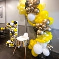 thumbnail image 1 of Kit de guirnalda de globos blancos y amarillos, globos de látex metálicos de color amarillo mostaza, amarillo, negro y dorado para Baby Shower, cumpleaños, girasol, abeja, decoración de fiesta, 1 of 5