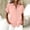 Pink, variant on Dweltoz Womens Short Sleeve Shirts Button Down Casual T-Shirts Loose Fit Blouses Business Work Solid Color V Neck Outfits with a Pocket,Red XL