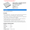 thumbnail image 2 of Cabin Air Filter - Compatible with 2007 - 2013 Chevy Avalanche 2008 2009 2010 2011 2012, 2 of 2