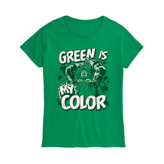 Fantastic Four - Dr. Doom Green is My Color Women's Short Sleeve Graphic T-Shirt