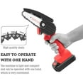 thumbnail image 4 of Mini Electric Chainsaw Cordless 4-inch, Portable Electric Chainsaw Cordless with Battery, Handheld Mini Chain Saw, for Wood Cutting Tree Trimming DIY Gardening Camping (Black, 2Battery), 4 of 7