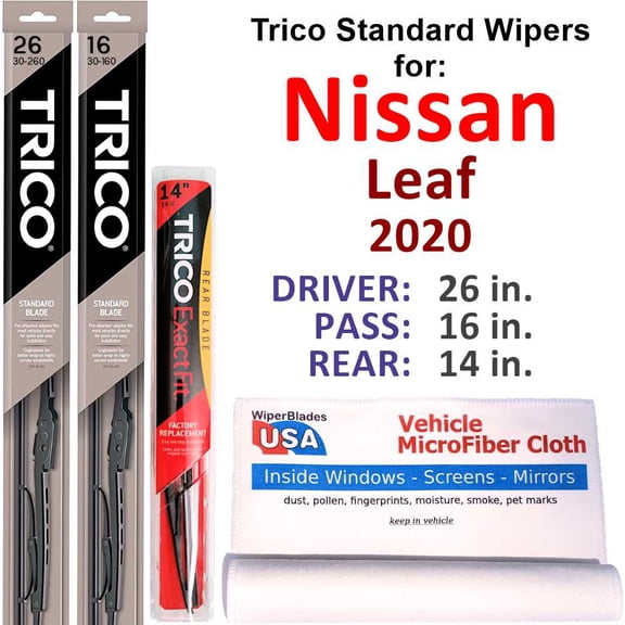 2020 Nissan Leaf Wiper Blades (Set of 3) w/Rear Wiper