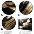thumbnail image 3 of Designart "Captivating Marble Gold and Black II" Abstract Marble Metal Wall Art, 3 of 5