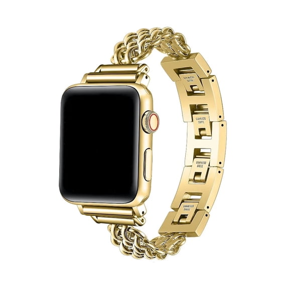 Posh Tech Sylvie Stainless Steel Replacement Apple Watch Band in Gold