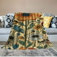 thumbnail image 2 of HENGT 70s Retro Floral Mushroom Blanket, Soft Blankets Flannel Bed Throw Cozy Lightweight Plush Gifts for Women Men Boys Girls Sofa Couch Bedroom Living Rooms Warm All Season, Home Decor, 2 of 6