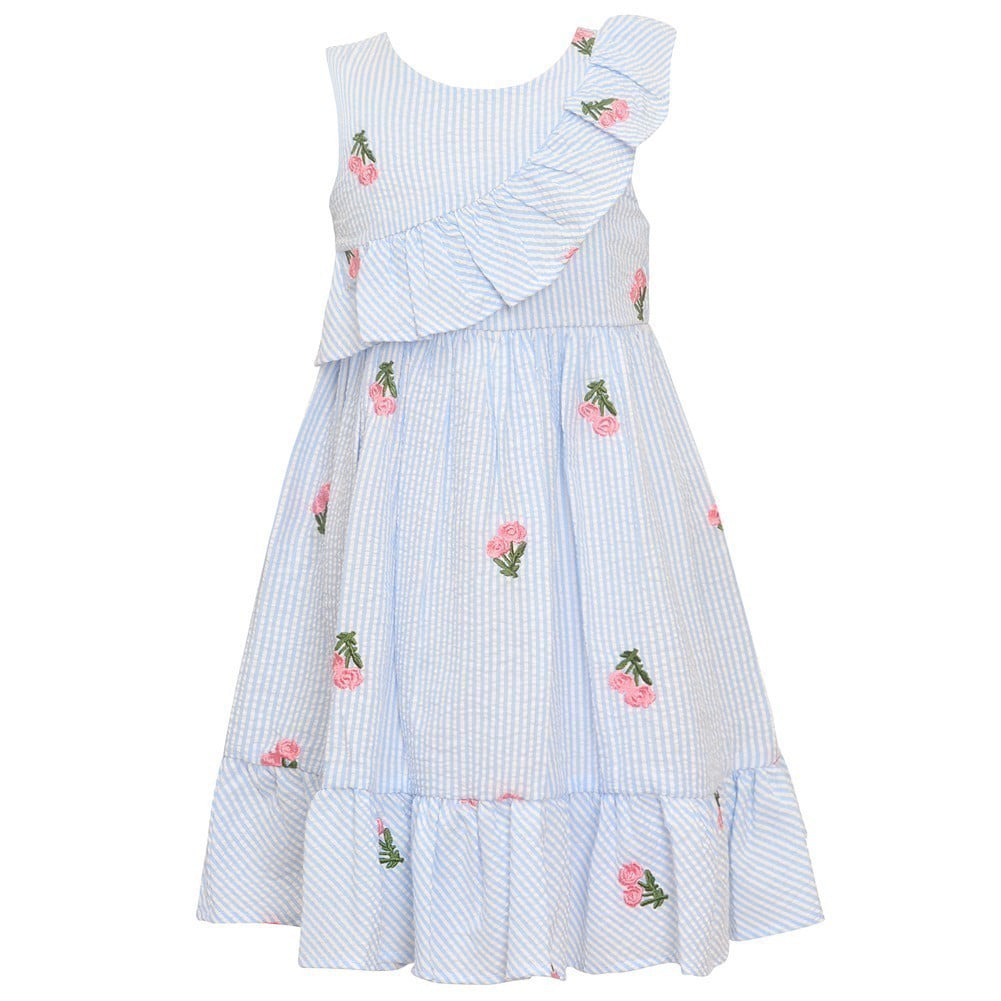 Bonnie Jean Baby Girls Spring Summer Flower Coverall Dress 12M 18M 24M New 