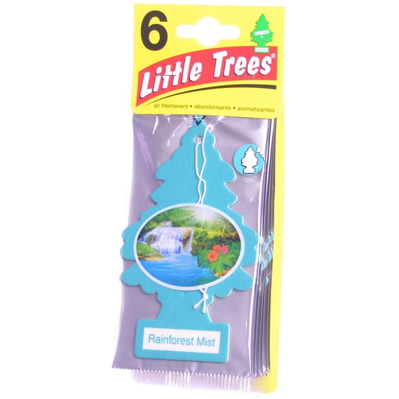 Ambientador colgante Little Trees Rainforest Mist, paquete de 6