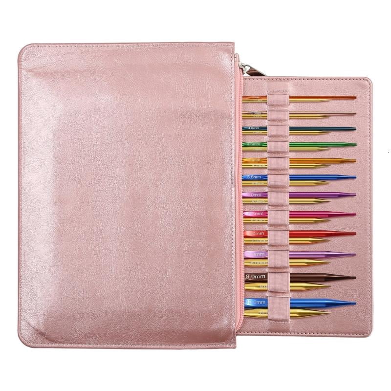 ANXPTIME 12Pairs Interchangeable Aluminum Tunisian Crochet Hook with Cable 3.0mm-10mm