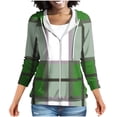 thumbnail image 2 of tarylea Hoodies for Women Fleece Lined Full Zipper Jackets Drawstring Color Blocked Sweatshirts with Pockets Casual Warm Comfy Tops, 2 of 7