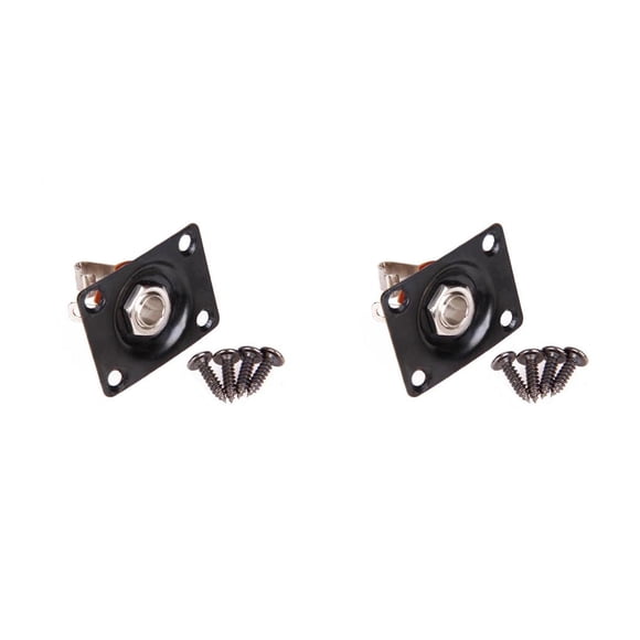 Yuarrent Panel de toma de Audio para guitarra eléctrica Gibson TL, 1/4 , 6,35mm, montaje de conector de Audio cuadrado Type3 NO3 Yuarrent CBP097350