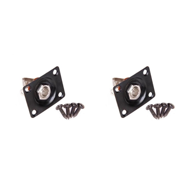 Yuarrent Panel de toma de Audio para guitarra eléctrica Gibson TL, 1/4 , 6,35mm, montaje de conector de Audio cuadrado Type3 NO3 Yuarrent CBP097350