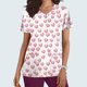 thumbnail image 2 of Vestido Corto para las Mujeres, Cuello en V Impresión de Día de San Valentín Manga Corta Bolsillo de Enfermera, Moda Informal, 2 of 9