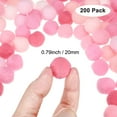 thumbnail image 3 of Uxcell Paquete de 200 Pompones para Manualidades, 0.79" (20mm) Serie Rosa de Poliéster Suave y Esponjoso, 3 of 7
