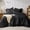 Black, variant on Beige Ruffled Seersucker Queen Comforter Set 3 Piece Lightweight All Season