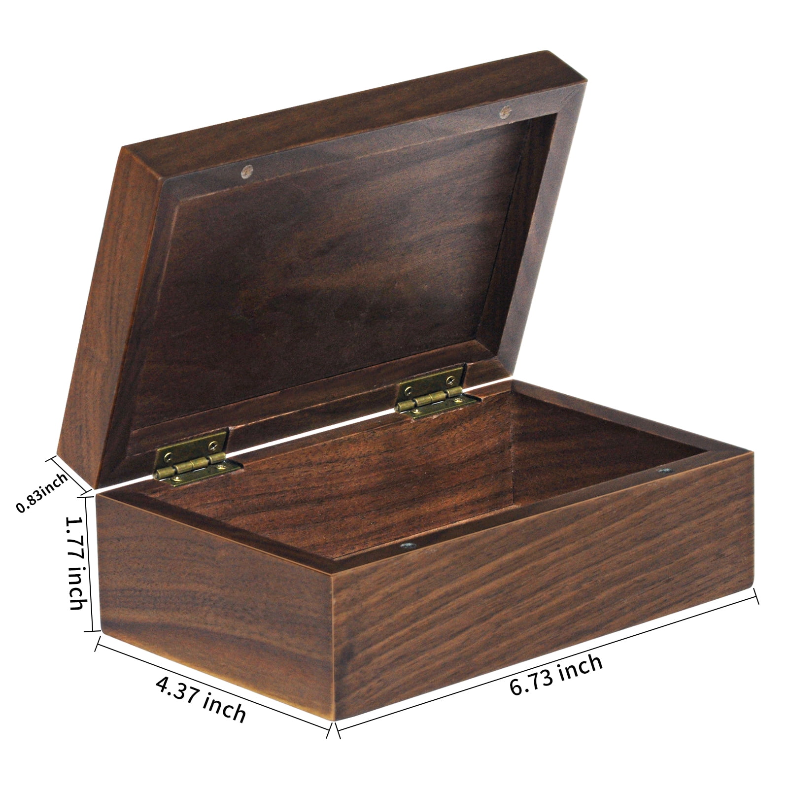 Solid Walnut Storage Box Wood Rectangular Jewelry Box With Lid Small Stash  Box Handmade Storage Box for Office, Bathroom, Bedroom 