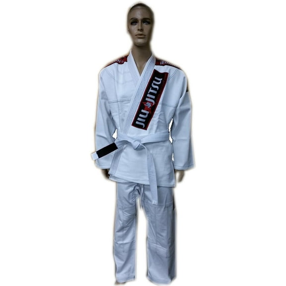 Woldorf USA BJJ Brazilian Jiu Jitsu Uniform Kimono for Competition Size 3 A1 Light Weight Kickboxing Grappling Uniforms Pre - Shrunk GIS White