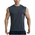 thumbnail image 2 of Haoxianjian Plus Size Men's Tank Tops Polyester Workout Sleeveless Tee Shirts Crew Neck Muscle Shirts Bodybuilding Gym Fitness Training Dry-Fits Active Muscle Tank Top Swim Beach Running Shirts S-XXXL, 2 of 5