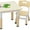 Wood color-3 Set(23.6''L x 23.6''W), variant on Toddler Table and 2 Chairs, Height-Adjustable Kids Table and Chairs Set, 23.6''L x 23.6''W Children Activity Table for Boys and Girls Aged 3-8