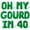 Green, variant on Letter Balloons - OH MY GOURD IM 40 16" Inch Alphabet Letters Foil Mylar Balloon 40th Birthday Party Banner (Gold)