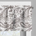 thumbnail image 3 of Ambesonne Brown Paisley Window Valance, Zentangle Look Motif, 54" X 18", Brown White, 3 of 5