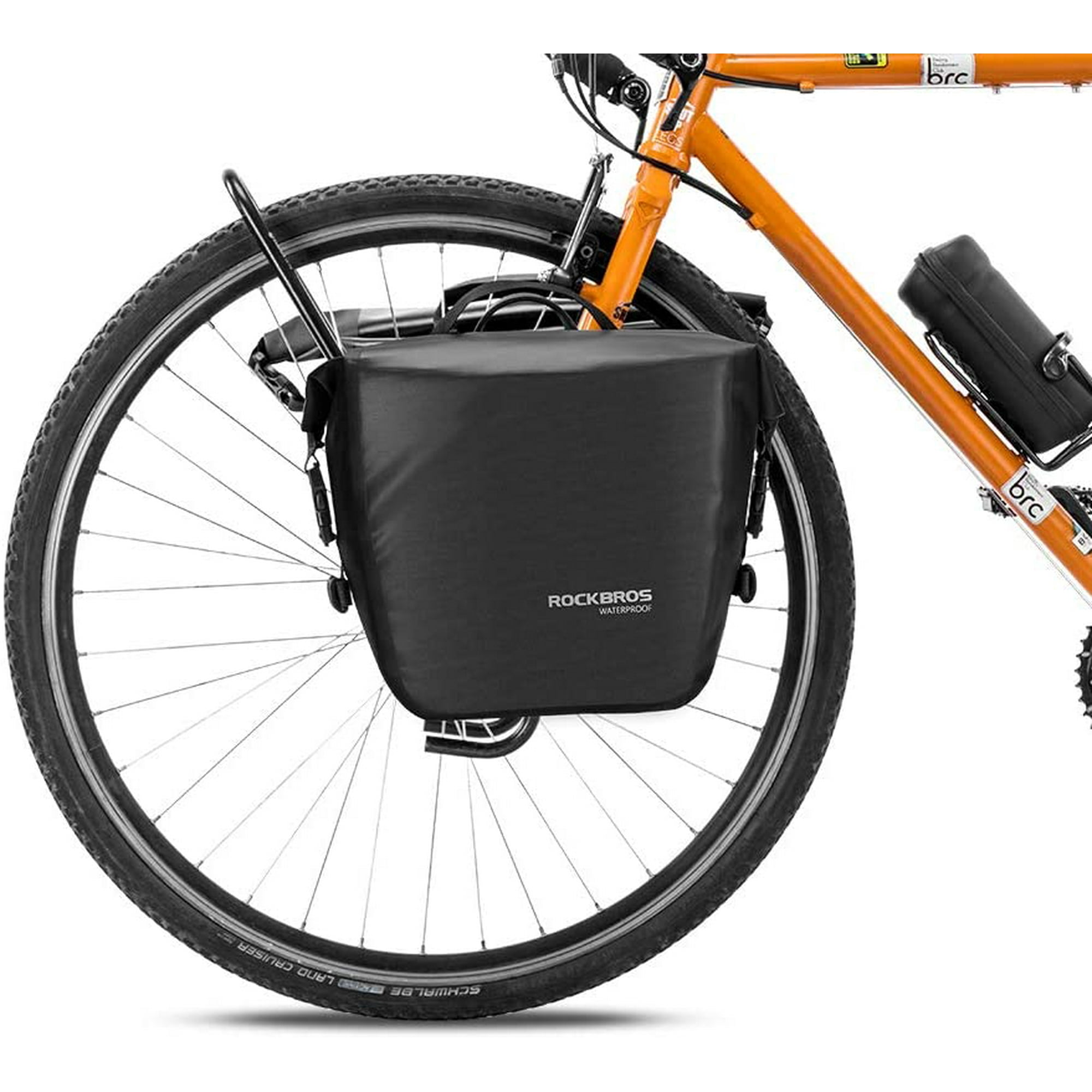 FFIY Front Roller Panniers Bag Front Rack Bike Bag Durable Shelf Package with Carrying Handle Free Shoulder Strap for Touring Picnic Commuting 1 Pair Walmart