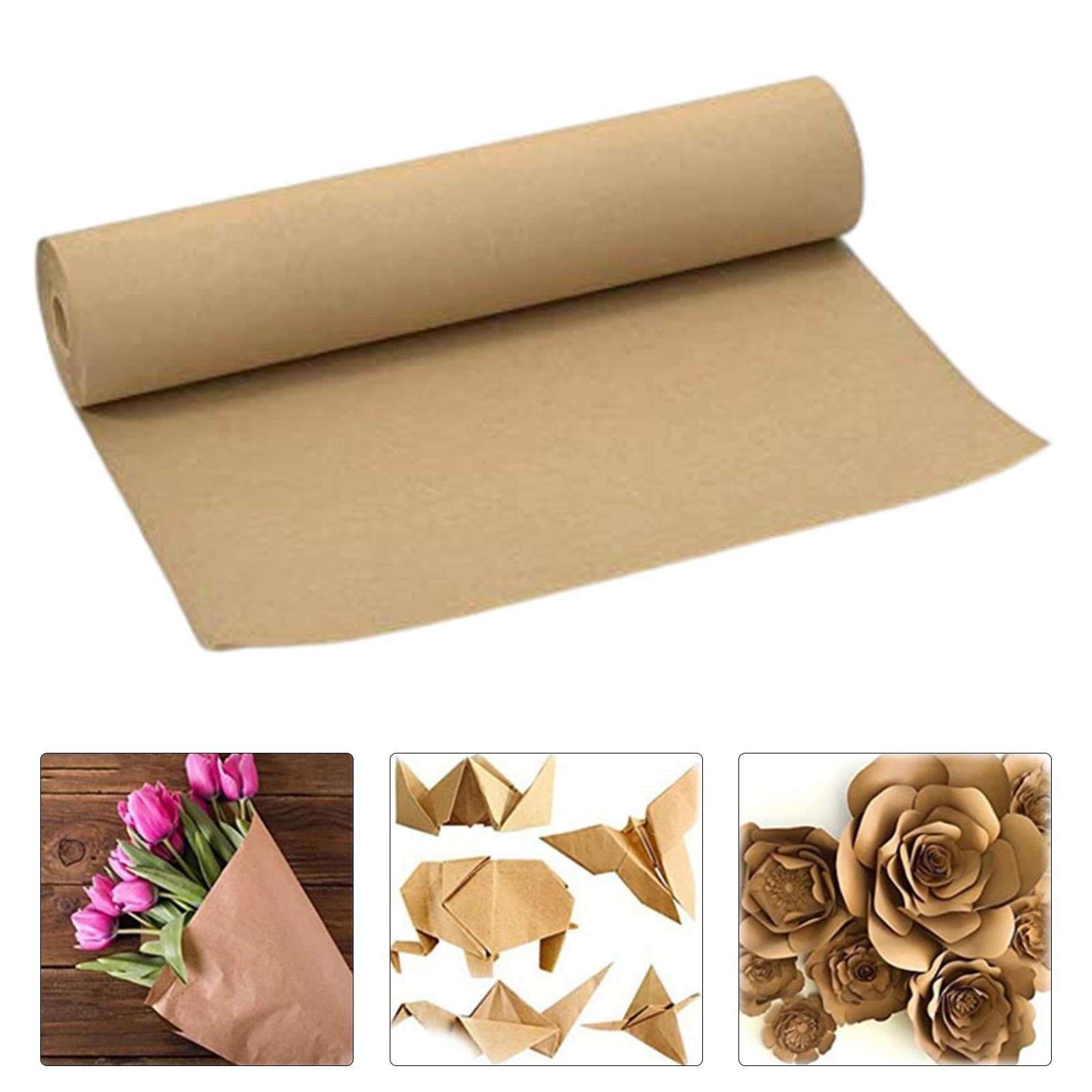FVDPWYE 98 Feet Brown Kraft Paper Roll, DIY Eco Friendly Easel Paper Roll Decorative for 11.8inch wide