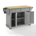 thumbnail image 3 of Crosley Furniture Alexandria Natural Wood Top Kitchen Island in Gray/Natural, 3 of 13