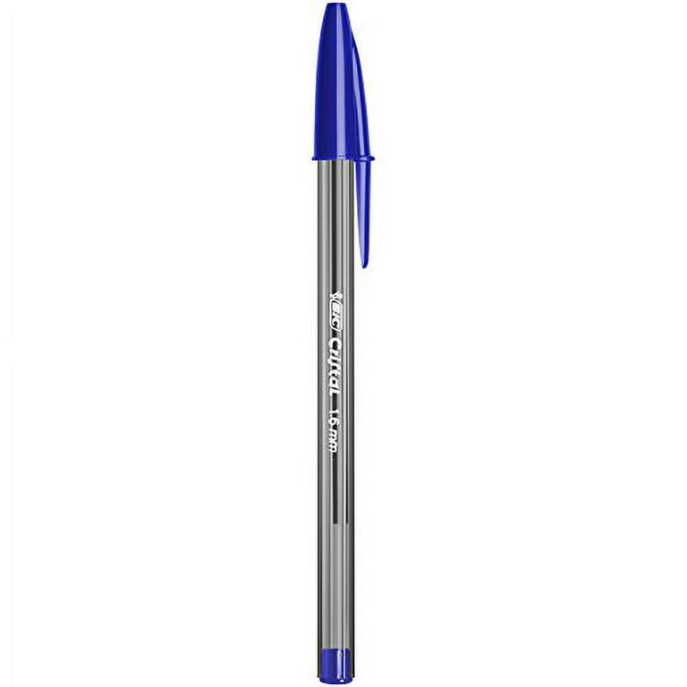 BIC Cristal Xtra Smooth Ballpoint Stick Pen Blue Ink 1mm Medium 24/Pack  MS241BE