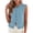 Blue, variant on Staron Summer Sleeveless Cardigan for Women Casual Single Breasted Knitted Vest Short Cropped Open Front Tank Top, Black L