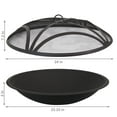 thumbnail image 4 of Sunnydaze Classic Elegance 23" Round Wood-Burning Black Finish Steel Replacement Fire Pit Bowl, 4 of 10