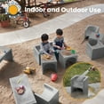 thumbnail image 5 of ECR4Kids Tri-Me Table and Cube Chair Set, Dark Grey, 3-Piece, 5 of 9