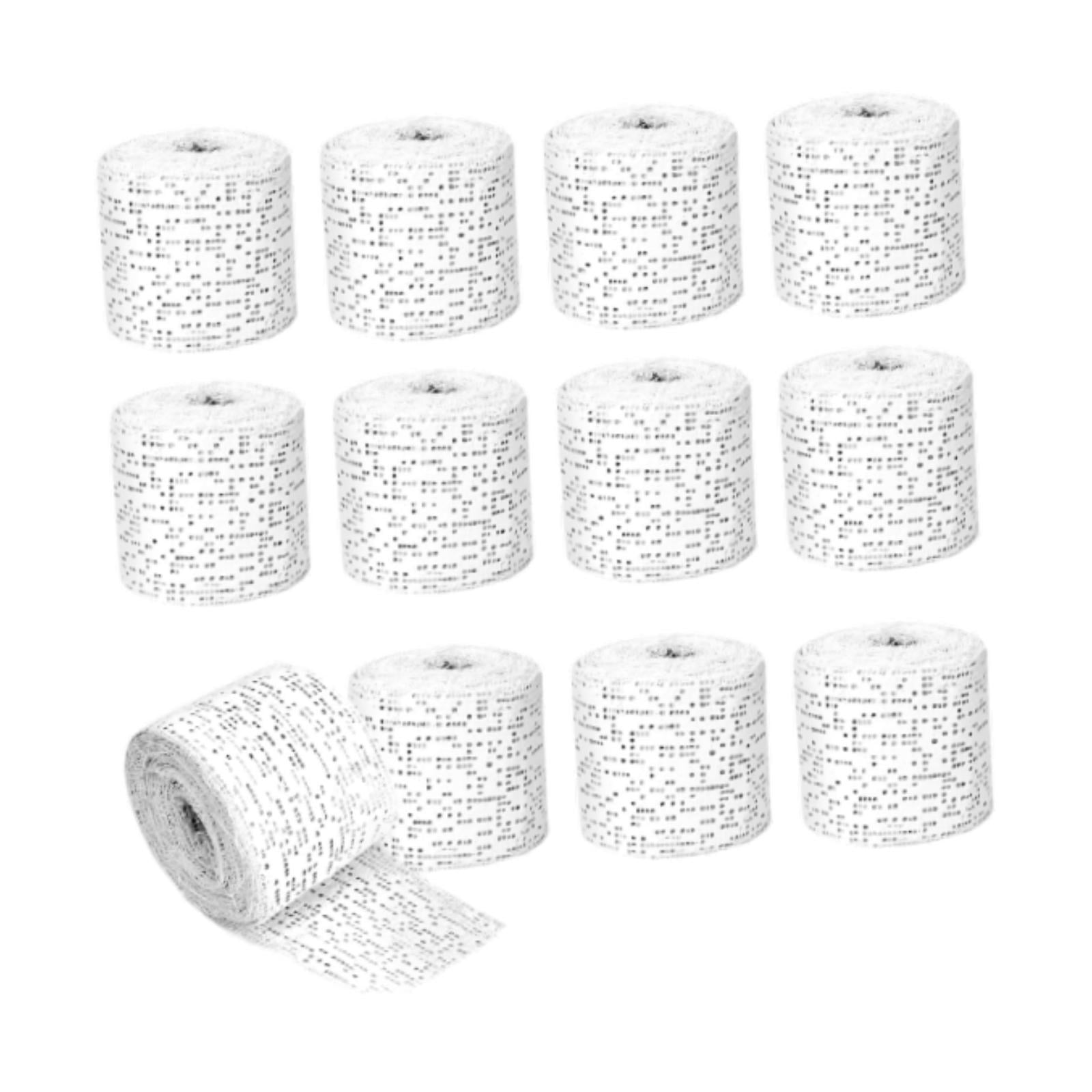 12 Pack Plaster Cloth Gauze Bandages Rolls Wrap Fast Setting Material for Art Craft Mask Making