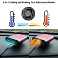 thumbnail image 5 of Portable Car Heater, 12V 150W Portable Windshield Car Heater & Cooling Fan, Gray, 5 of 11