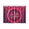 thumbnail image 2 of CADecor Happy Valentine's Day Window Treatment Panel Curtains Window Curtain Kitchen Curtain,Two Piece 26x39 Inches, 2 of 4