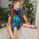 thumbnail image 4 of Balery Colorful Parrot Jungle Dream Conjunto de Pijama Infantil de Manga Corta con Estampado – Ropa de Dormir de Algodón Suave-4X-Large, 4 of 6