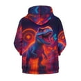 thumbnail image 2 of Chririnla Artwork Dinosaur Pattern Boys Kids Sporty Zip Up Jacket Hooded Long Sleeve with Pockets Athletic Top for Gym Size 8-10, 2 of 6