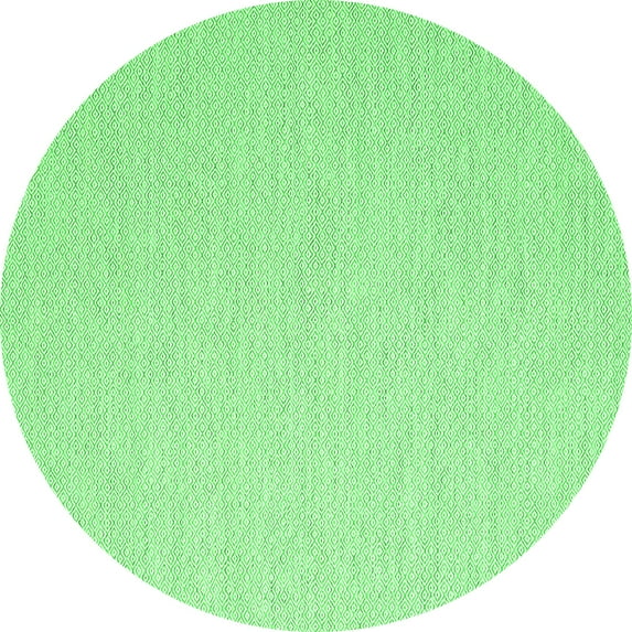 Ahgly Company Indoor Round Abstract Green Contemporary Area Rugs, 3' Round