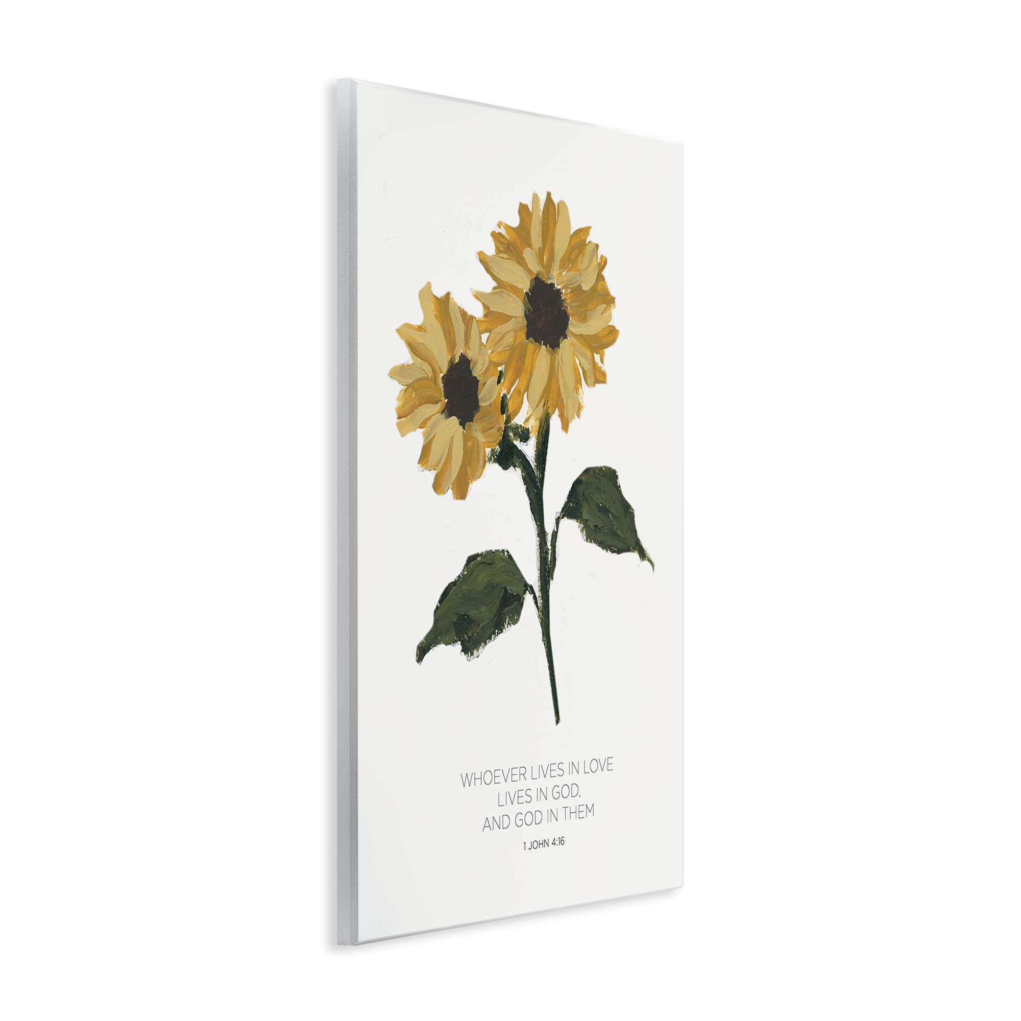Stupell Industries Proverb with Sunflowers Religious Painting Unframed Art Print Wall Art, 13 x 19