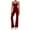 Red, variant on Women's High Waisted Activewear Jumpsuit - Stretchy Gym/Running/Yoga Romper for Athletic & Casual Wear