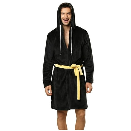 

Pajamas for Women KKCXFJX Men s Flannel Gradient Hooded One-piece Home Wear Pajamas