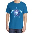 thumbnail image 2 of Wild Bobby, Sea Turtle Tie Dye Art, Animal Lover, Garment-Dyed Washed Look Short Sleeve T-Shirt, Cobalt, Large, 2 of 3