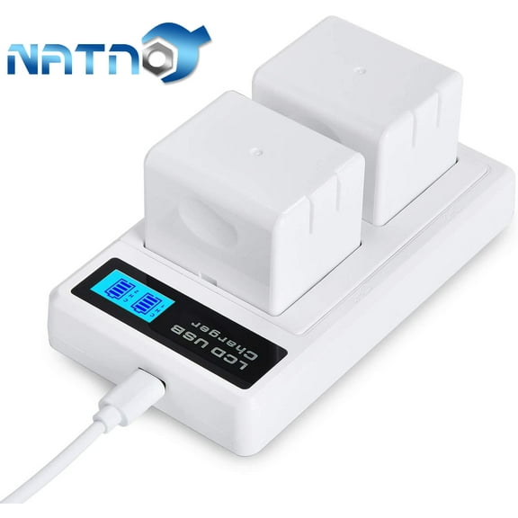 2-Pack VMA4400 Rechargeable Battery Compatible with Arlo Pro, Arlo Pro 2 VMA4400, and Dual LCD Charger for Arlo Pro, Arlo Pro 2 , Arlo Security Light Batteries